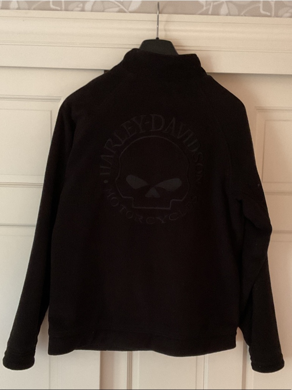 Harley-Davidson Black Embossed Skull Back Fleece